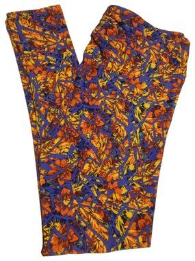 LuLaRoe Buttery Soft Leggings Colorful Design Womens Size Tall & Curvy  #031